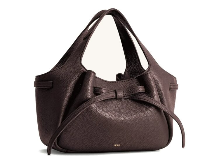 JW PEI Mabel Soft Bow Tote Bag Dark Brown