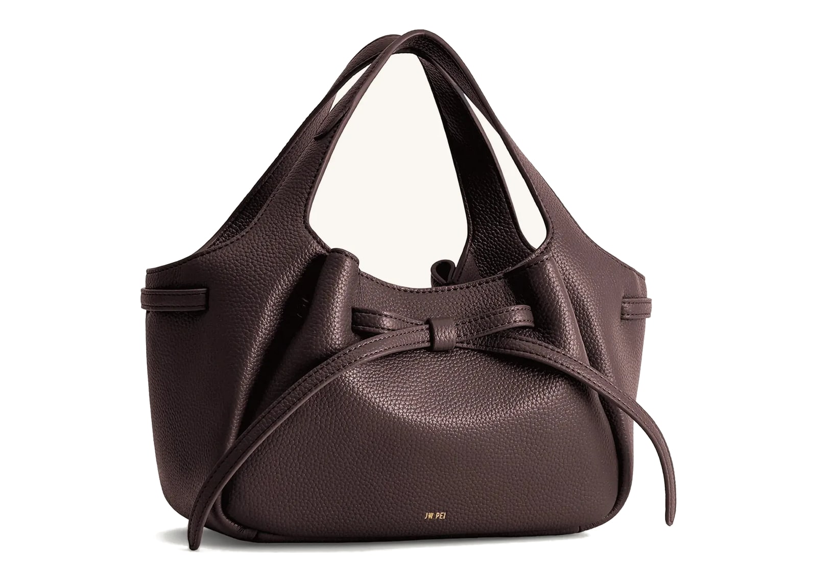 JW PEI Mabel Soft Bow Tote Bag Dark Brown