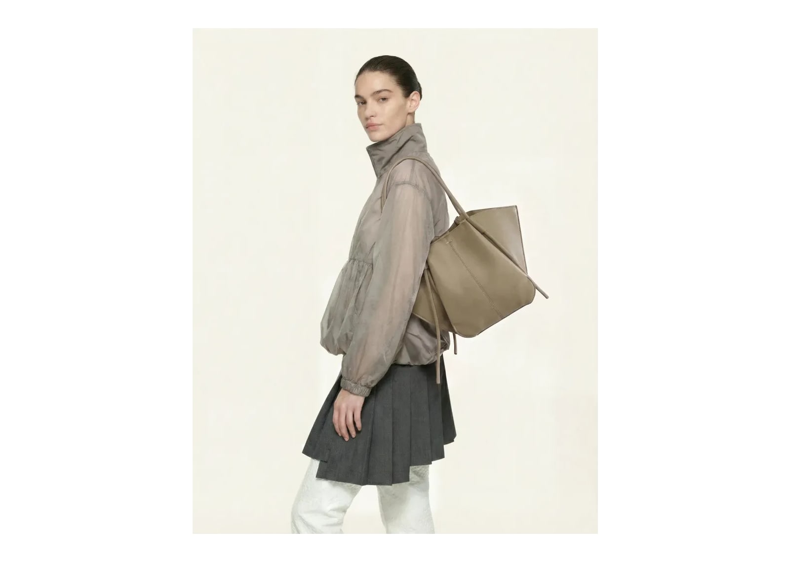 JW PEI Nala Wide Tote Bag Taupe - görsel 2