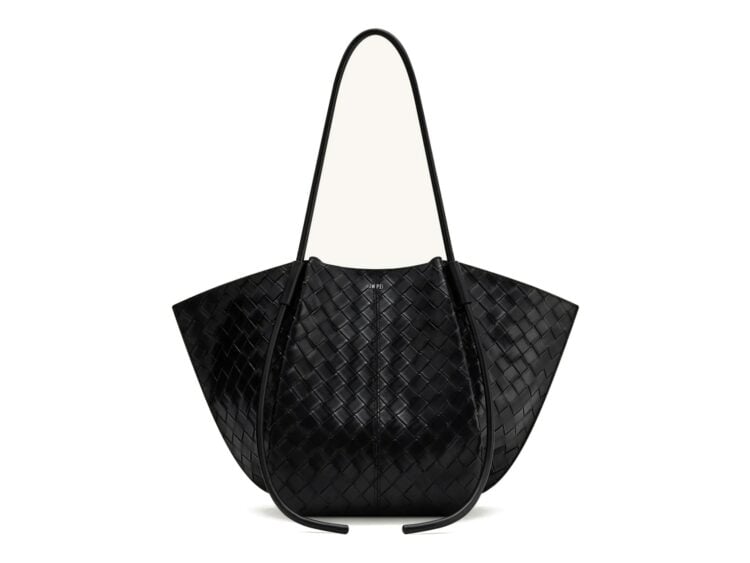 JW PEI Nala Wide Weave Texture Tote Bag Black