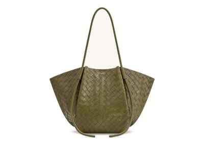 JW PEI Nala Wide Weave Texture Tote Bag Olive Green