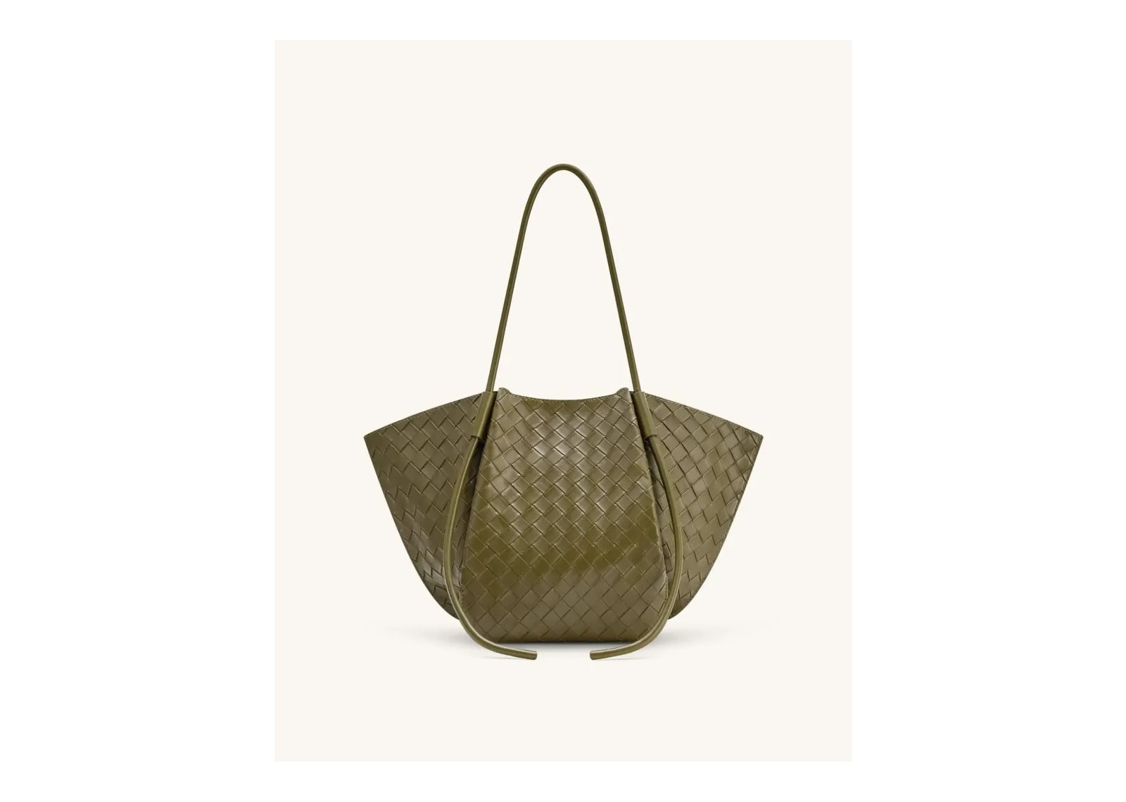 JW PEI Nala Wide Weave Texture Tote Bag Olive Green - görsel 3