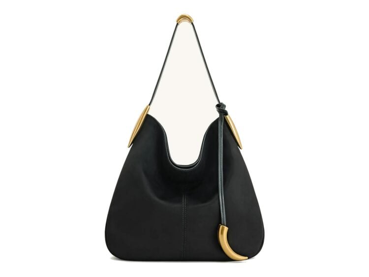 JW PEI Nina Metal Charm Hobo Bag Black