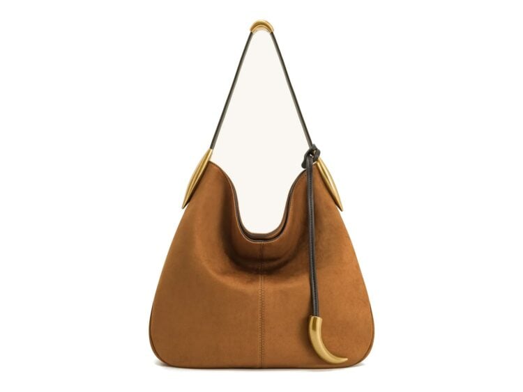 JW PEI Nina Metal Charm Hobo Bag Brown