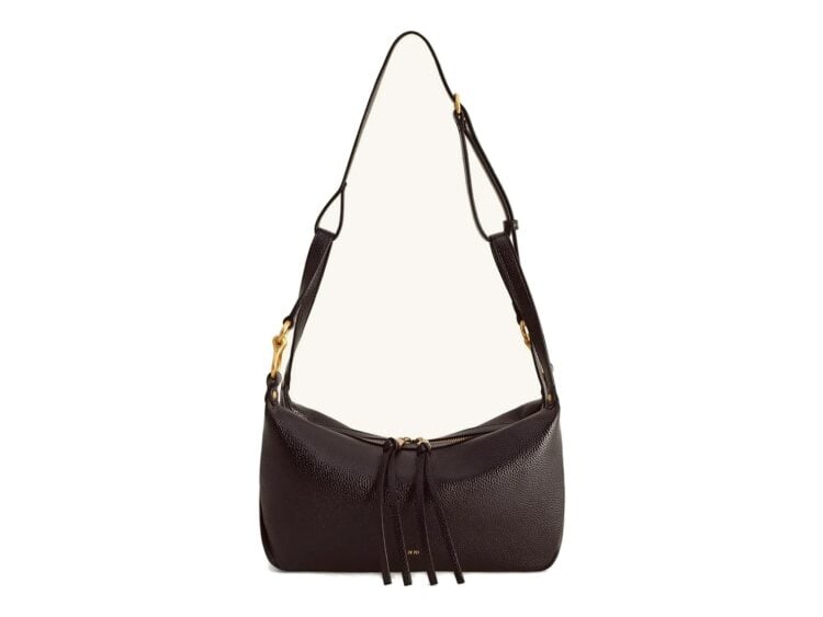 JW PEI Selia Soft-Grain Crossbody Bag Dark Brown