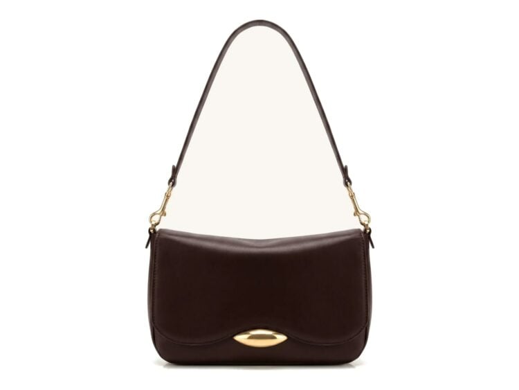 JW PEI Sofia Classic Flap Shoulder Bag Dark Brown