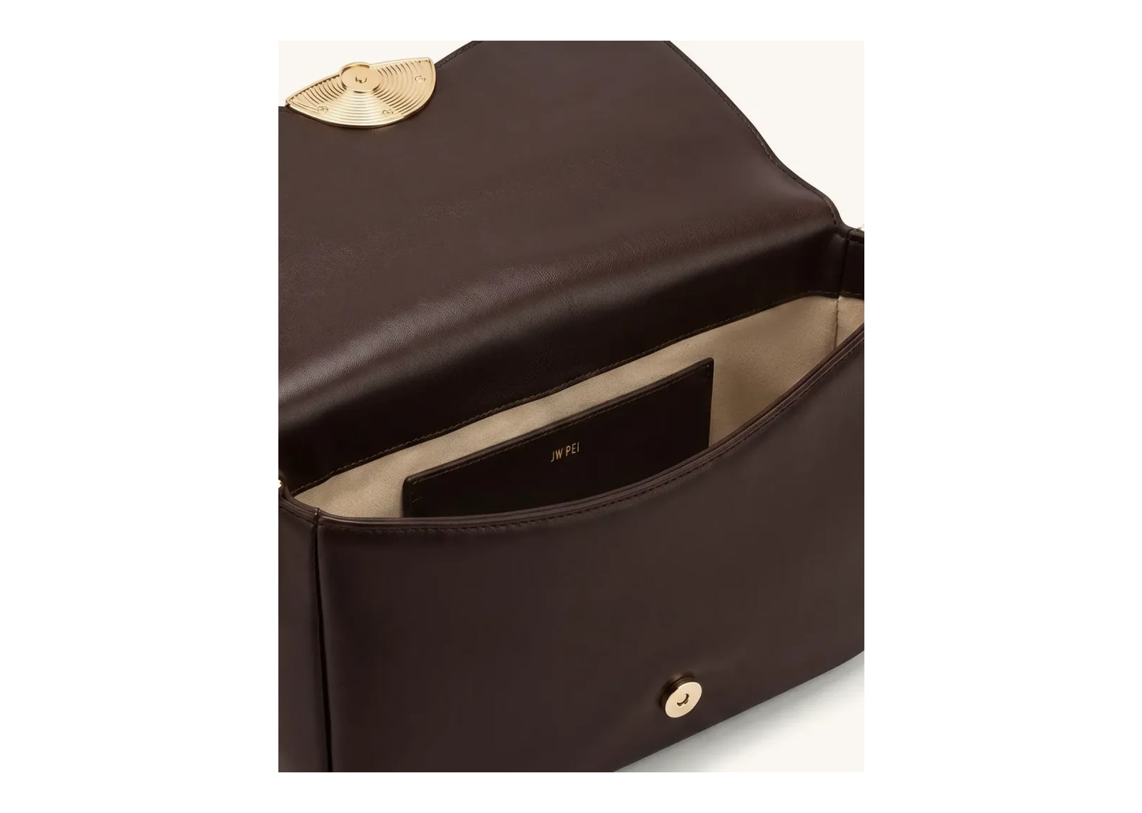 JW PEI Sofia Classic Flap Shoulder Bag Dark Brown - görsel 4