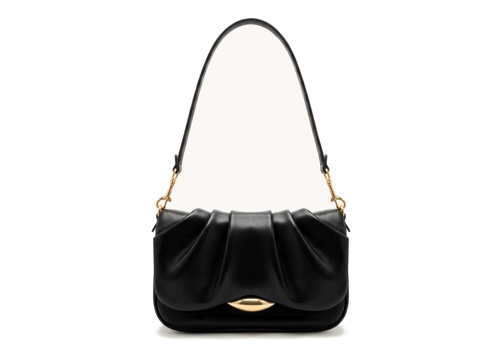 JW PEI Sofia Ruched Shoulder Bag Black