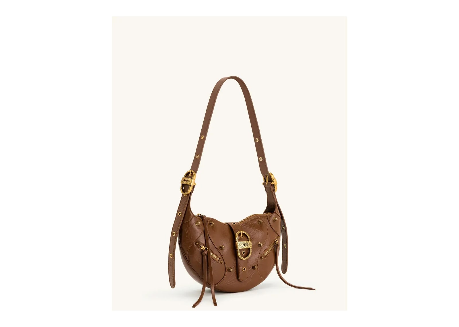 JW PEI Tessa Crushed Shoulder Bag Brown - görsel 2