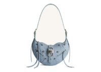 JW PEI Tessa Denim Embossed Shoulder Bag Blue
