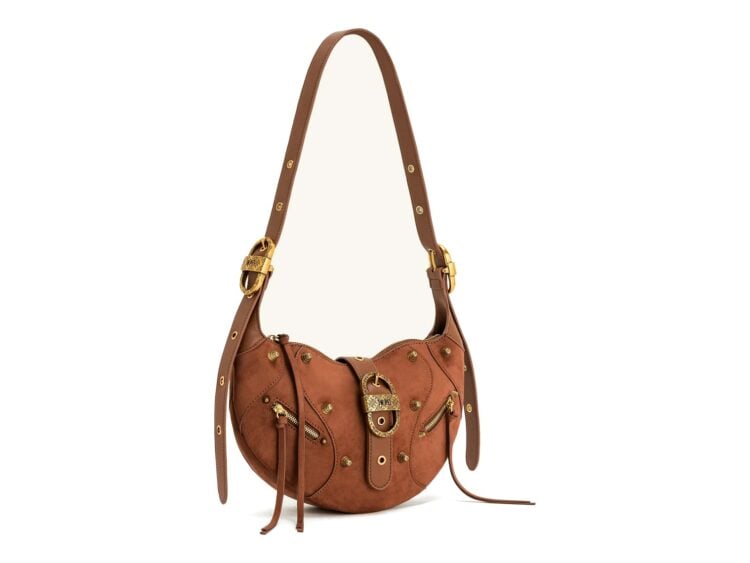 JW PEI Tessa Suede Shoulder Bag Dark Birch Brown