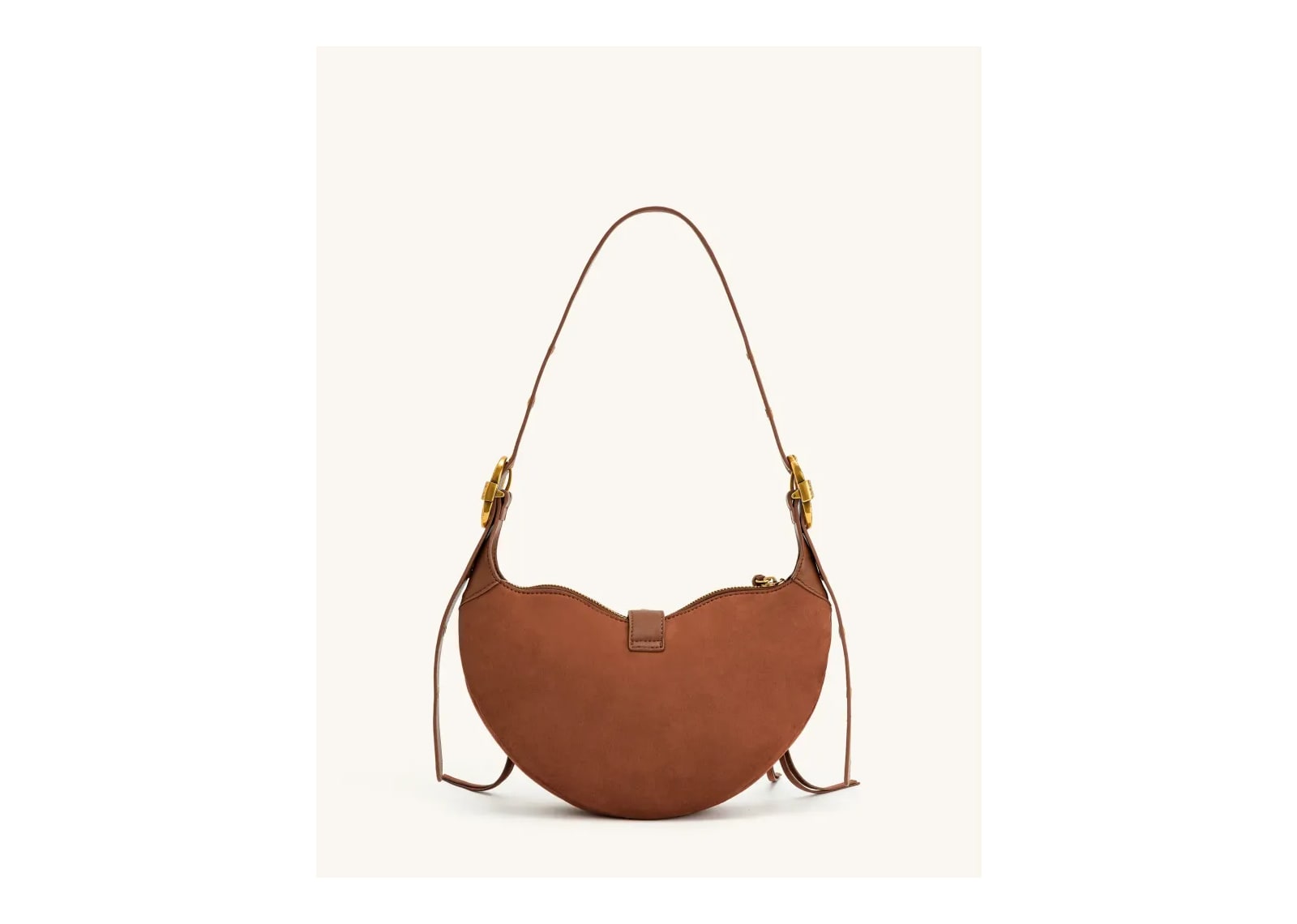 JW PEI Tessa Suede Shoulder Bag Dark Birch Brown - görsel 2