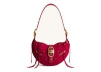 JW PEI Tessa Suede Shoulder Bag Deep Magenta