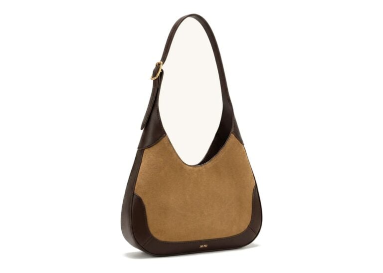 JW PEI Willow Faux Suede Trim Hobo Bag Brown