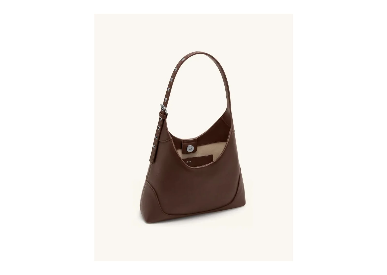 JW PEI Willow Soft Hobo Shoulder Bag Dark Brown - görsel 4