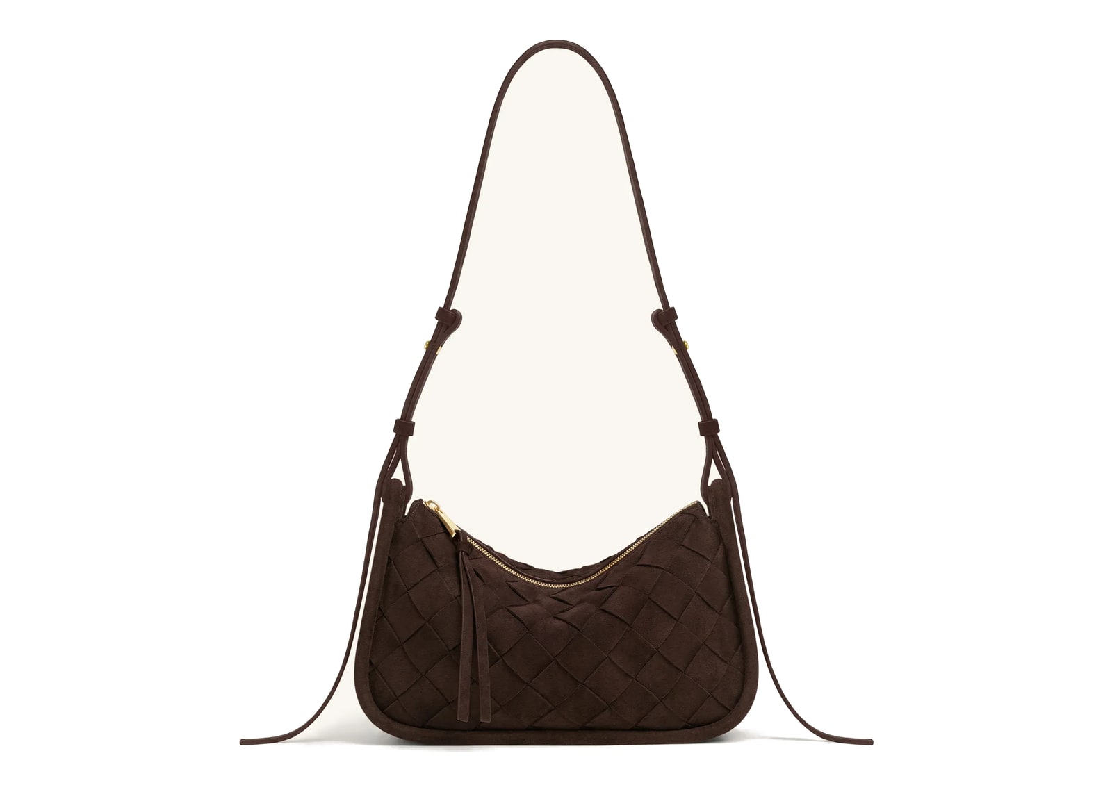 JW PEI Zirelle Woven Faux Suede Hobo Bag Brown