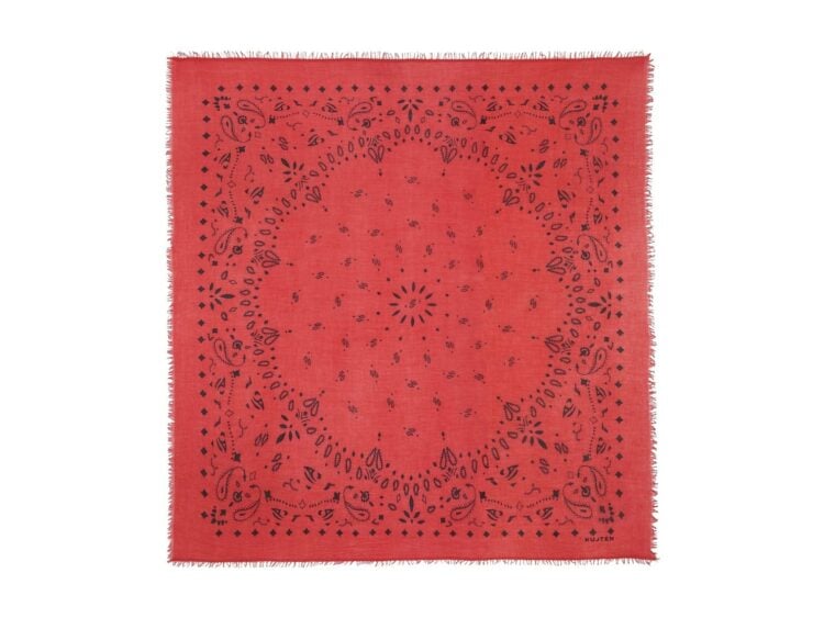 Kujten Extra Large Bandana Effy Coral Red