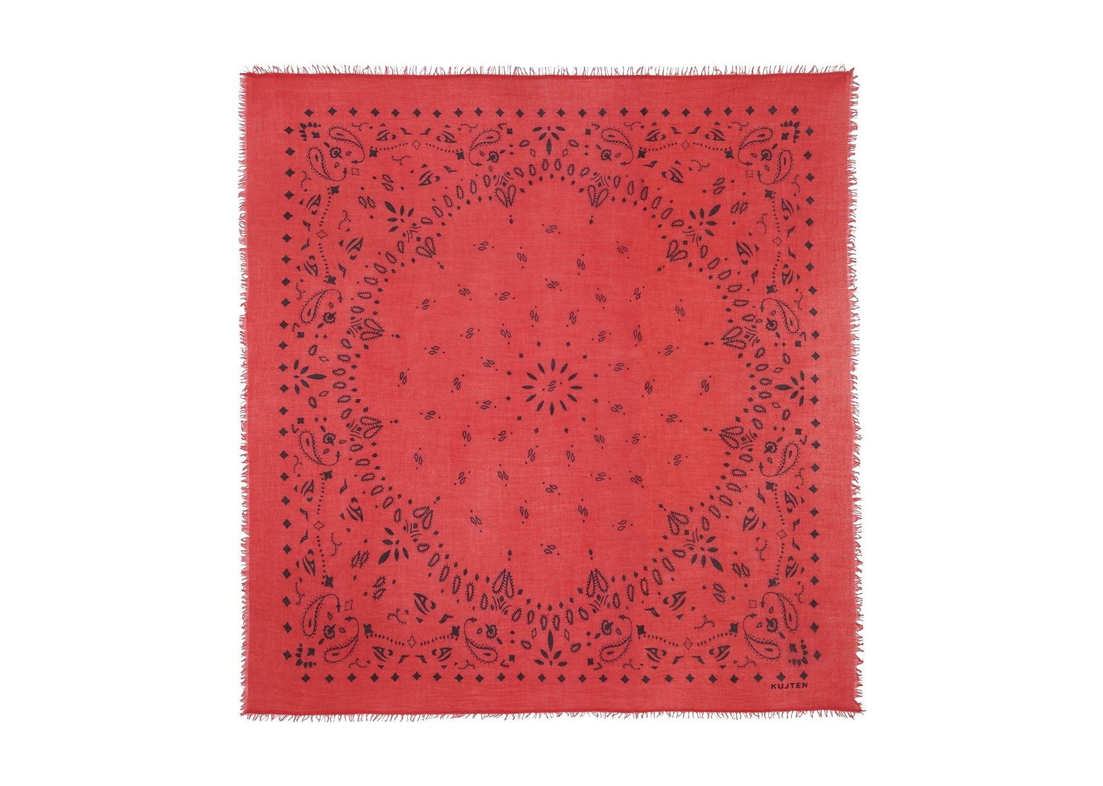 Kujten Extra Large Bandana Effy Coral Red