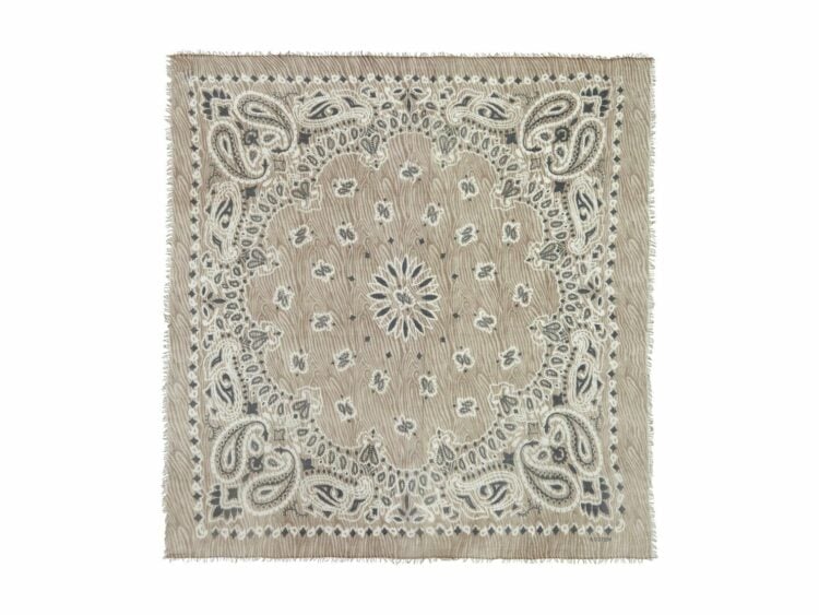 Kujten Extra Large Bandana Effy Marbled Taupe