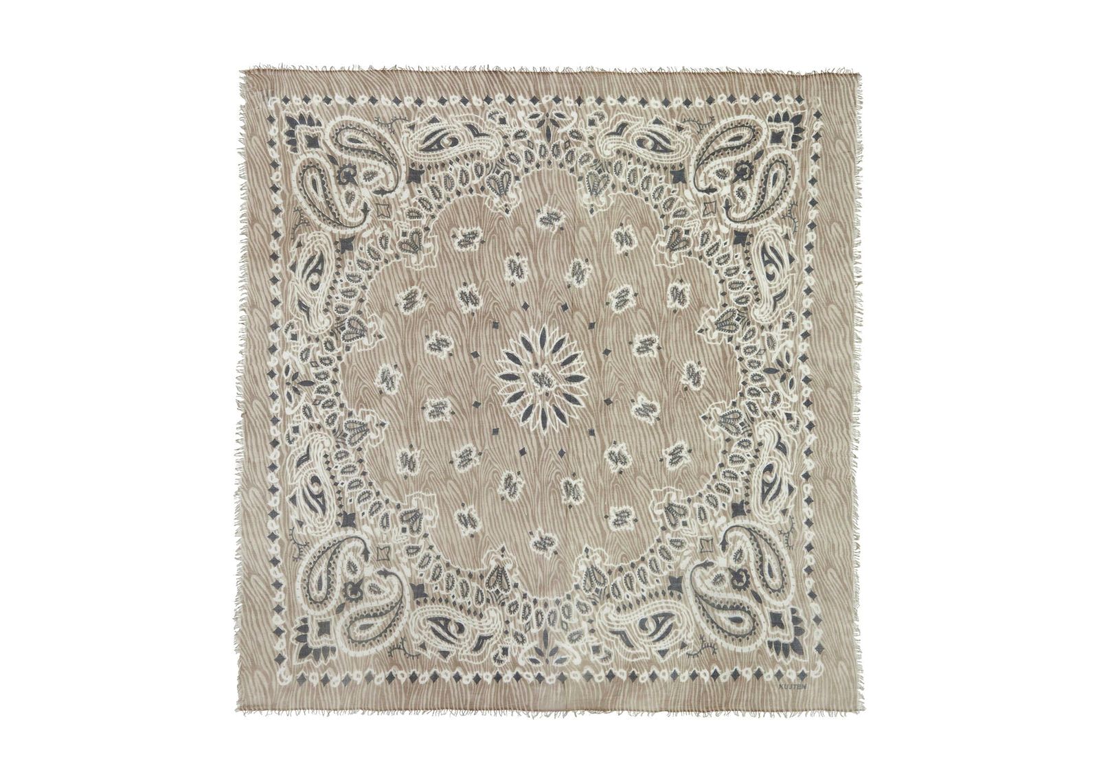 Kujten Extra Large Bandana Effy Marbled Taupe