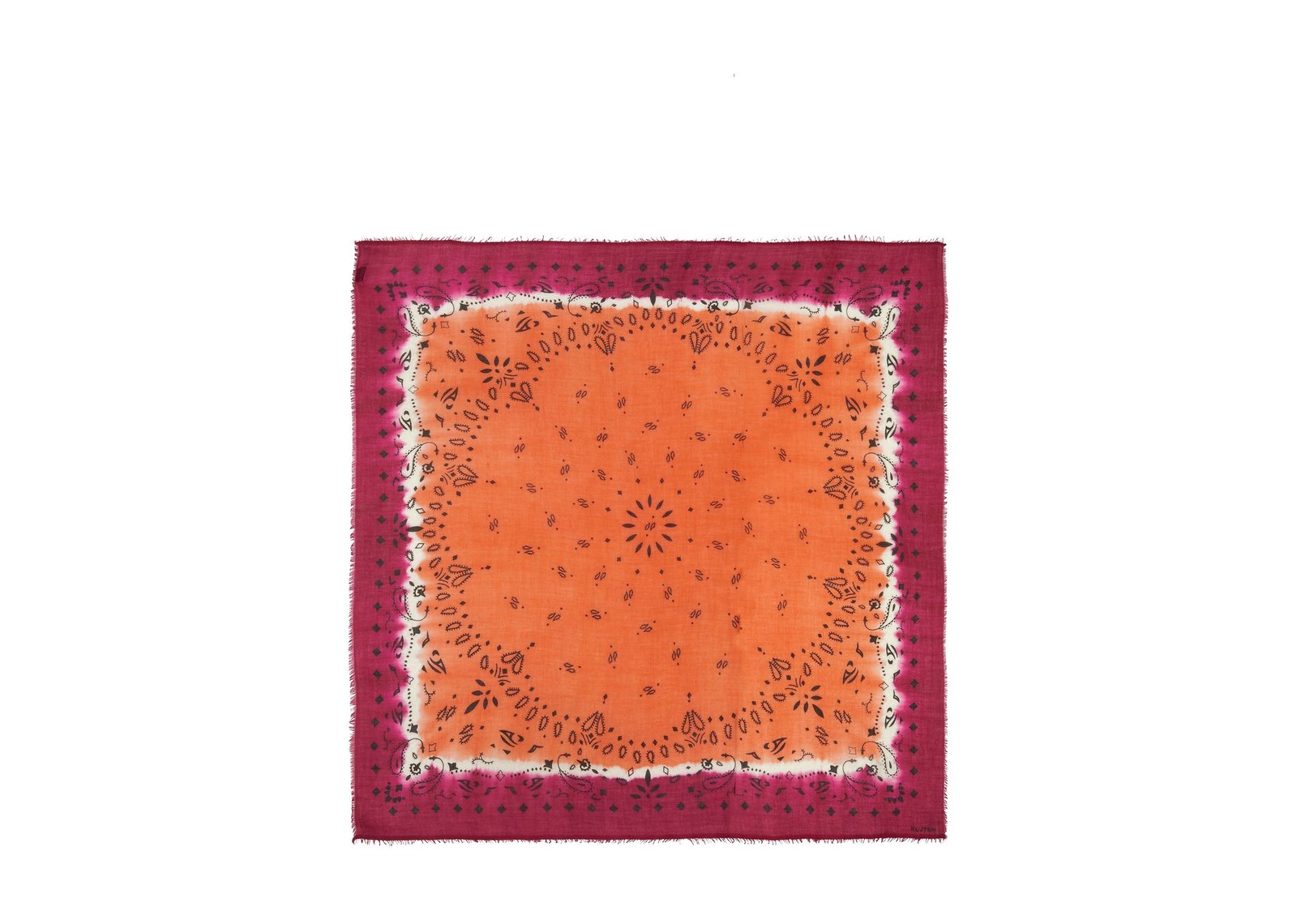 Kujten Extra Large Bandana Effy Square Dye Fuschia