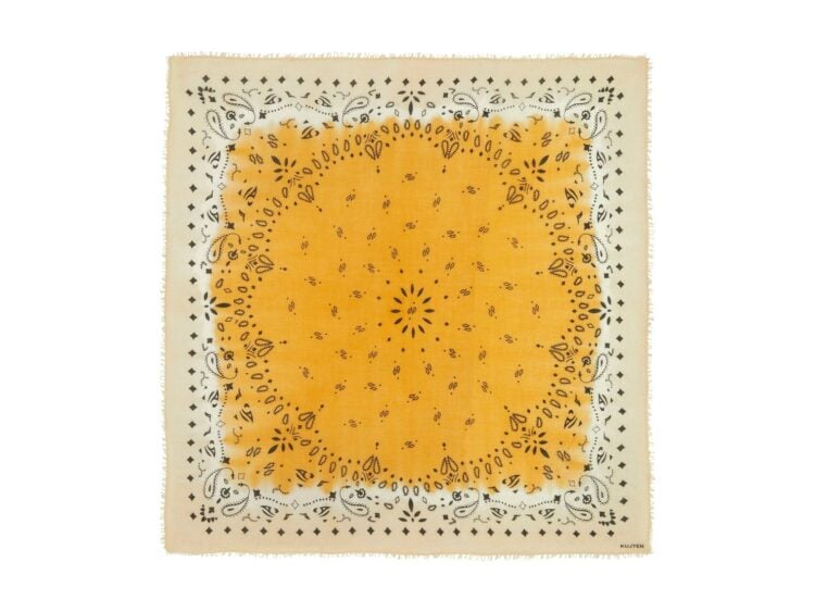Kujten Extra Large Bandana Effy Square Dye Golden
