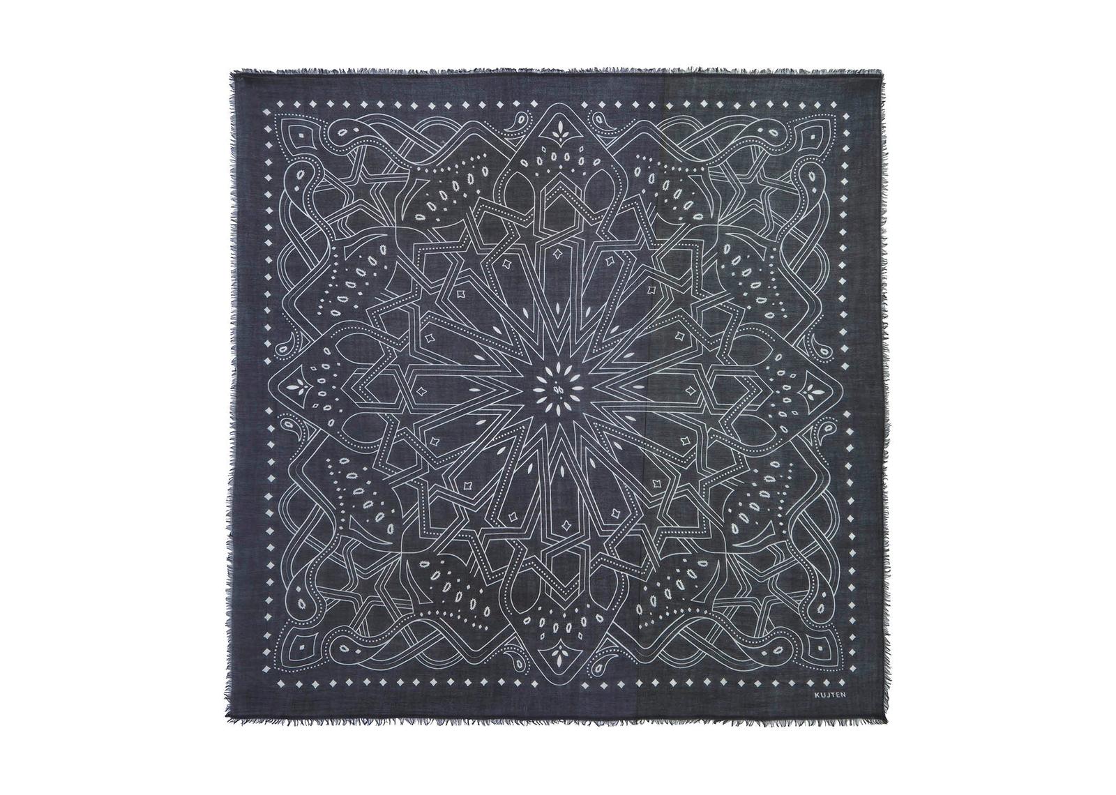 Kujten Extra Large Bandana Effy Zellige Black