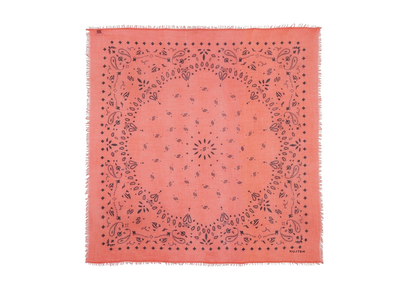 Kujten Extra Large Effy Bandana Neon Coral