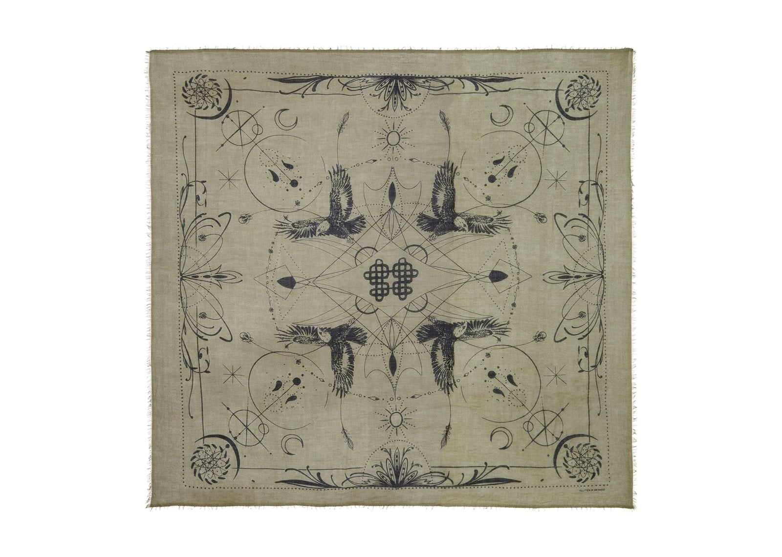 Kujten Large Bandana Ellis Dark Khaki