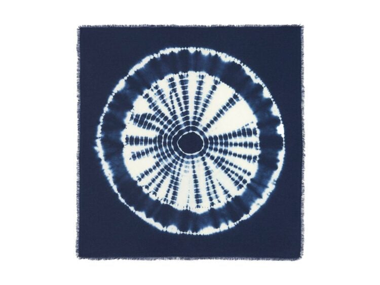 Kujten Large Bandana Hachiko Circle Indigo Blue