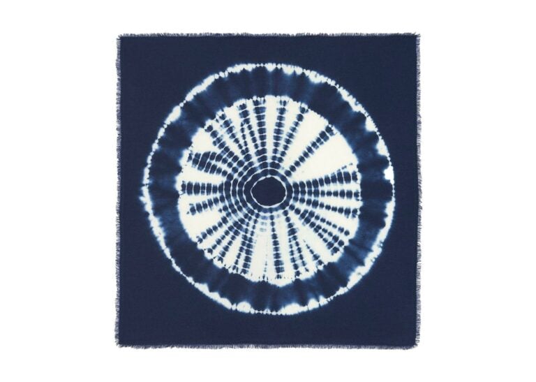 Kujten Large Bandana Hachiko Circle Indigo Blue