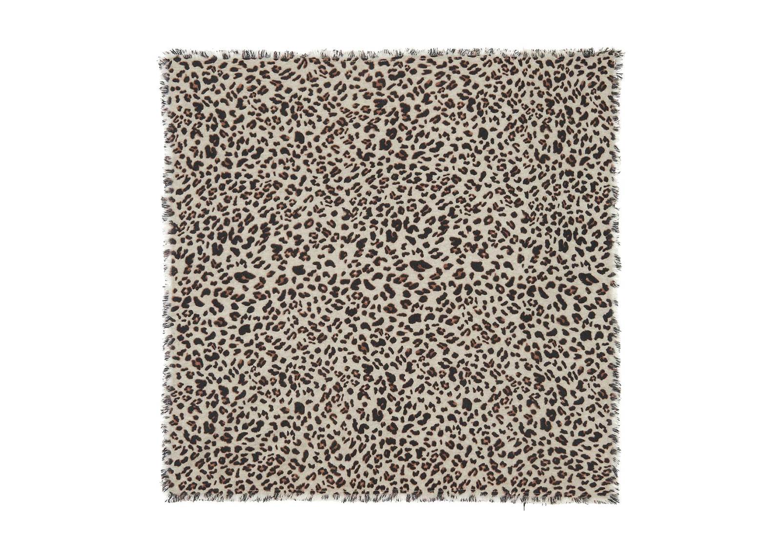 Kujten Large Bandana Hachiko Leopard Oats White