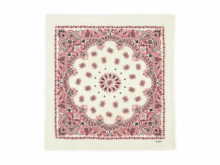 Kujten Large Bandana Hachiko Western Coral Red