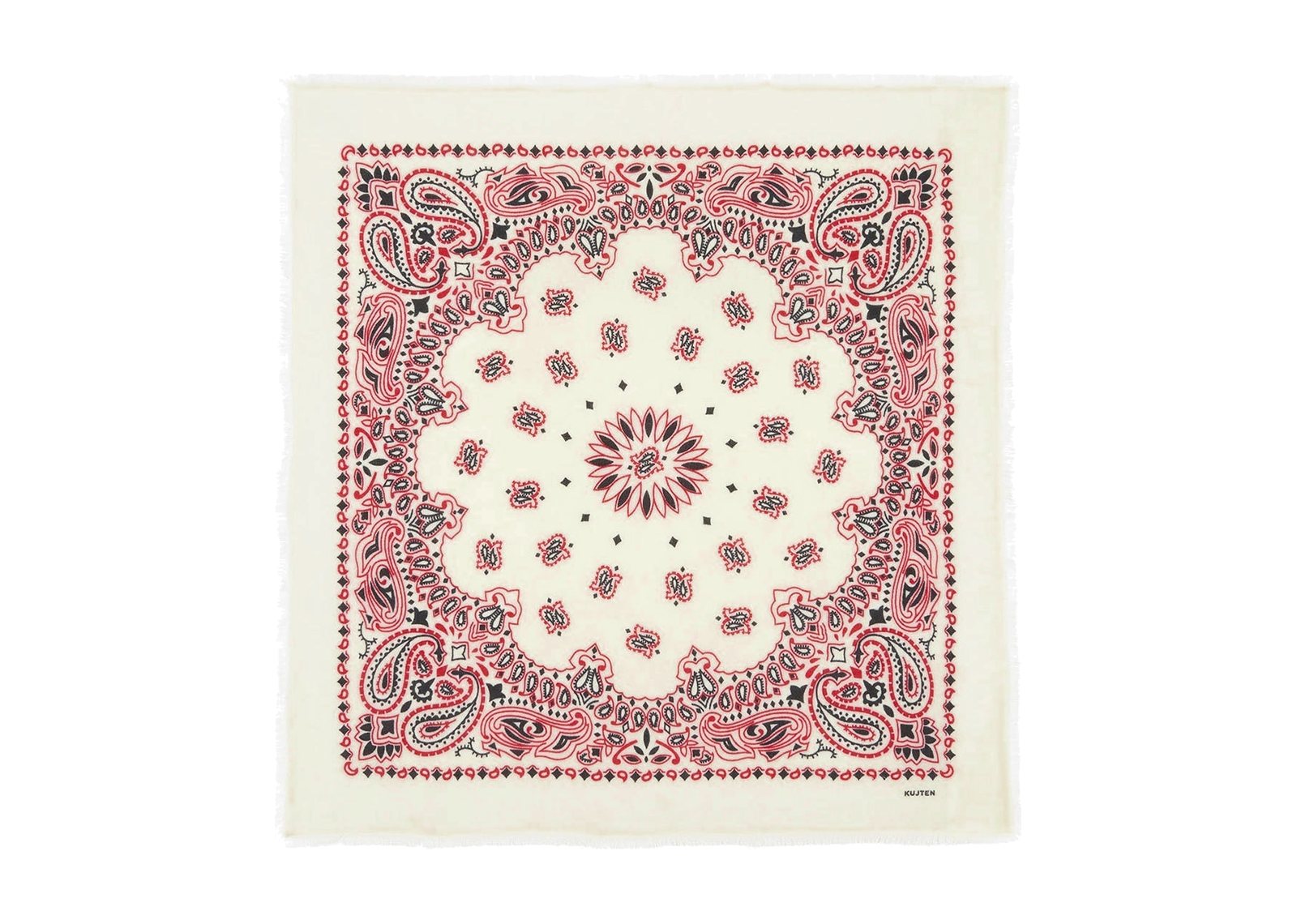 Kujten Large Bandana Hachiko Western Coral Red