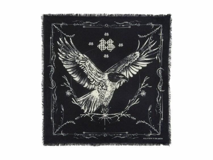 Kujten Large Bandana Washi Black