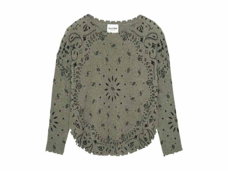 Kujten Mela Bandana Sweater Marl Khaki