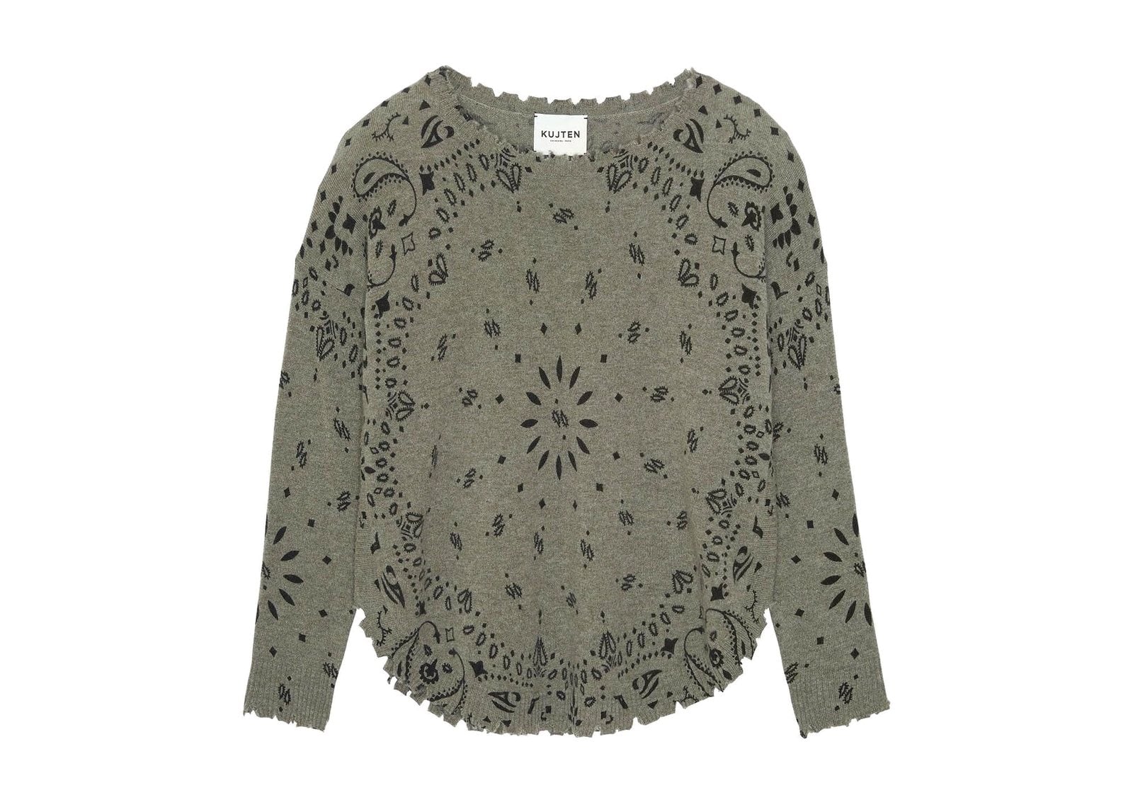 Kujten Mela Bandana Sweater Marl Khaki