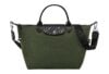 Longchamp Le Pliage Energy L Handbag Khaki geri dönüştürülmüş kanvas çanta