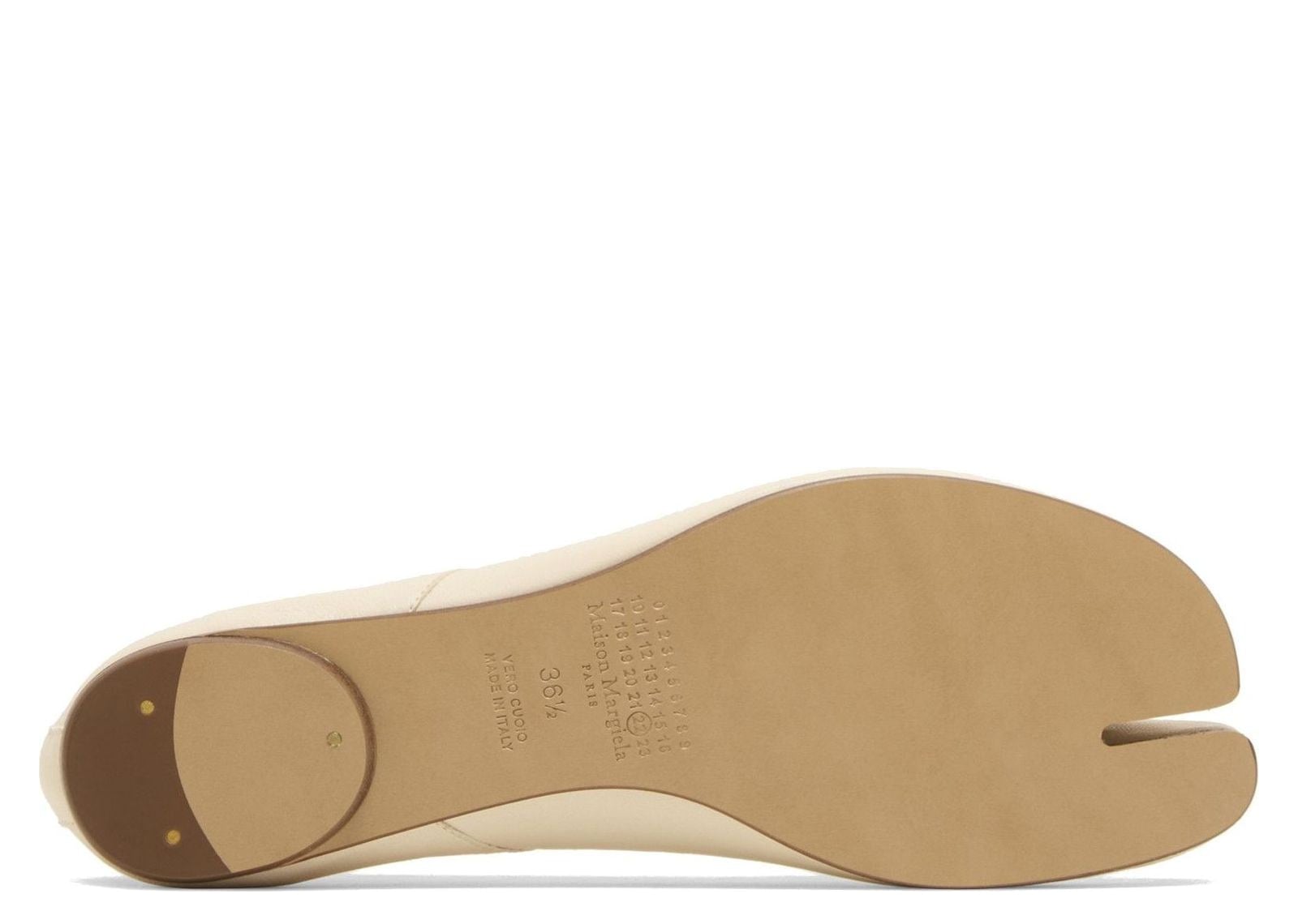 Maison Margiela Calfskin Tabi Ballet Flats White - görsel 4