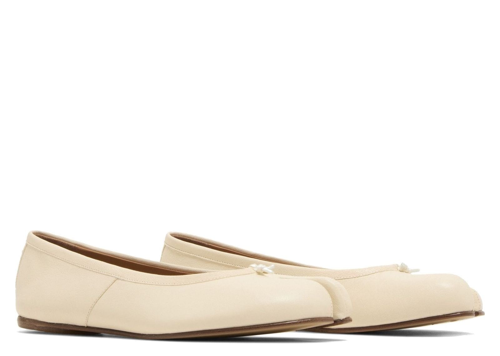 Maison Margiela Calfskin Tabi Ballet Flats White - görsel 5