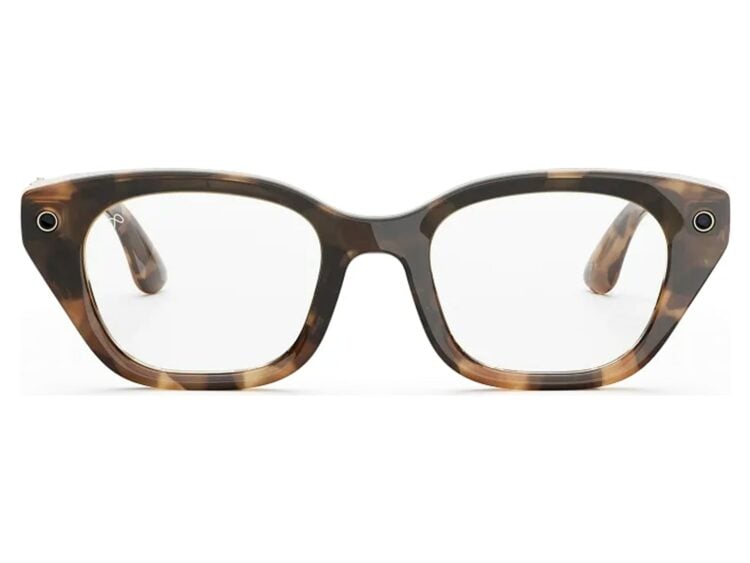 Meta Capri AI Smart Glasses Clear Lens Espresso Tortoise