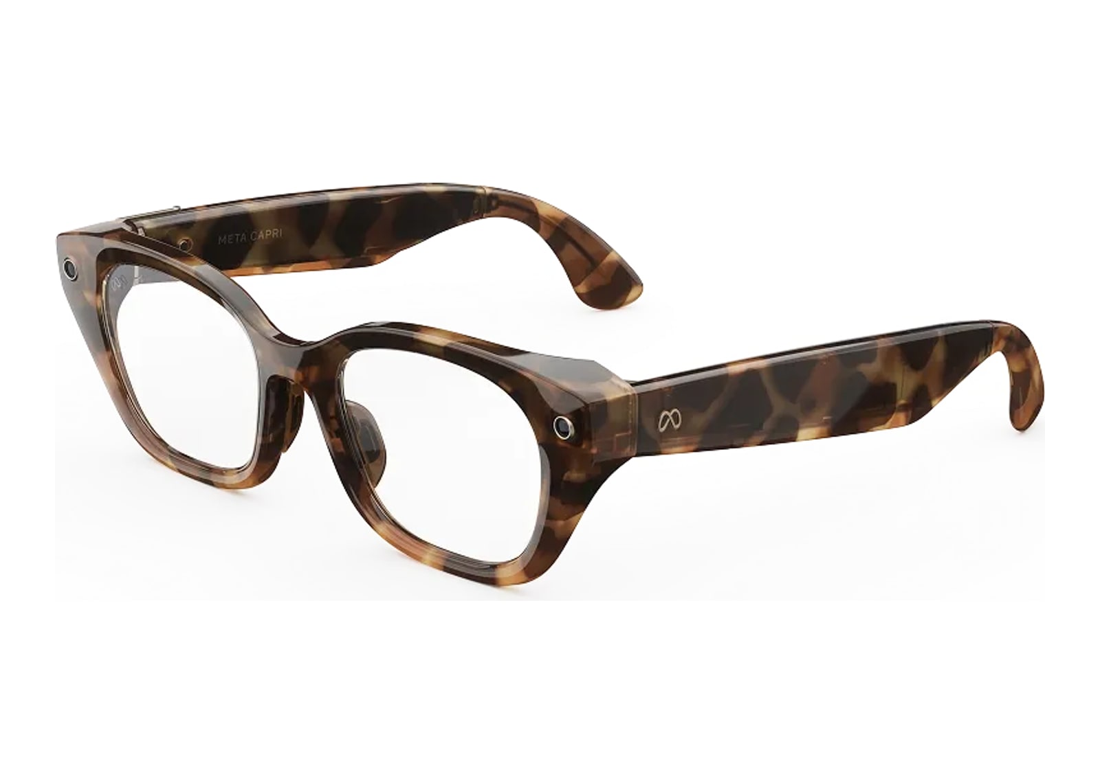 Meta Capri AI Smart Glasses Clear Lens Espresso Tortoise - görsel 2