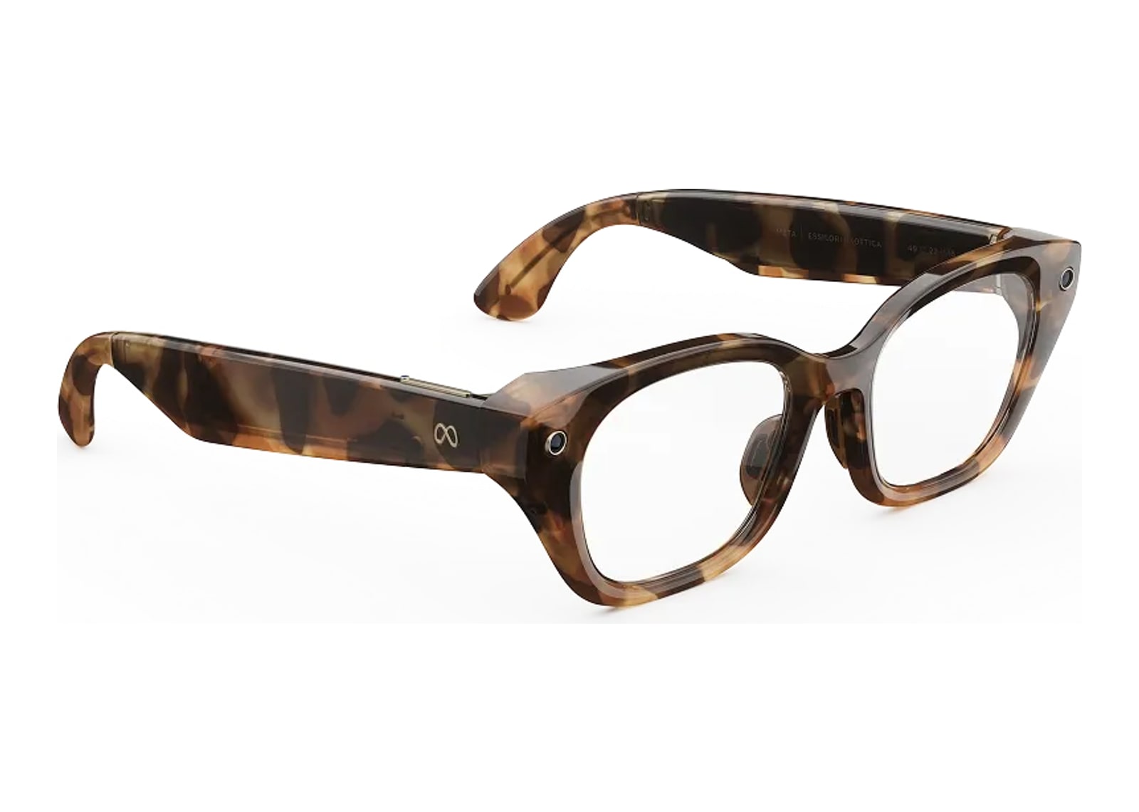 Meta Capri AI Smart Glasses Clear Lens Espresso Tortoise - görsel 4