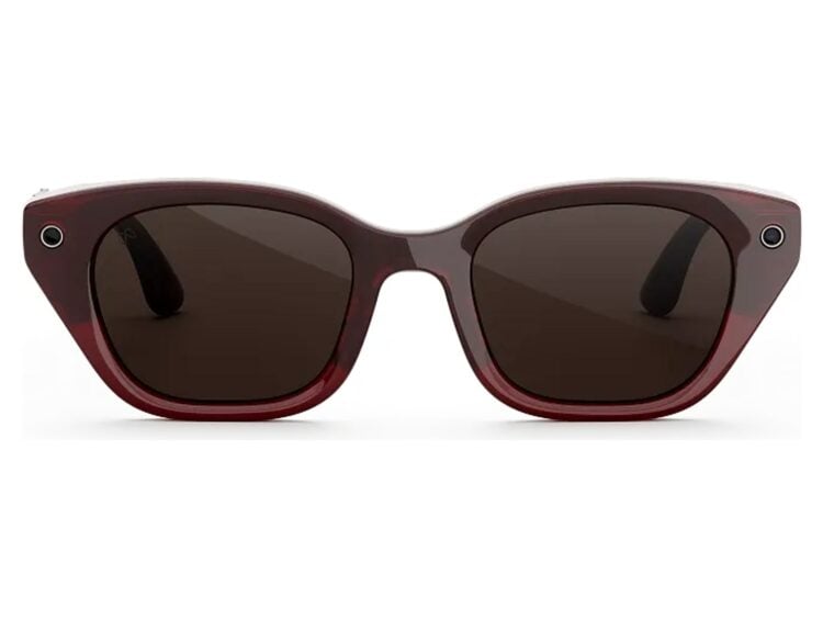 Meta Capri AI Smart Glasses Polarized Chocolate Lens Crimson