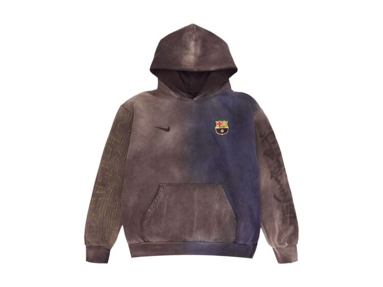 Nike FC Barcelona x Cactus Jack Split-Dye Crest Hoodie Brown