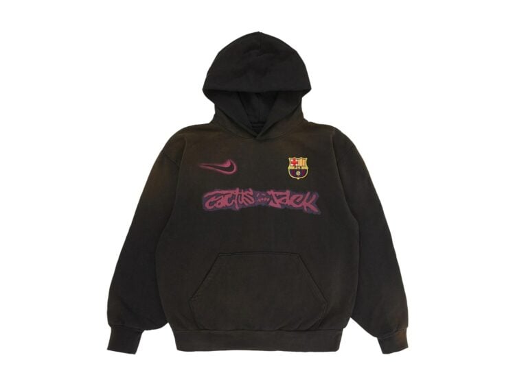 Nike FC Barcelona x Cactus Jack Spray Logo Hoodie Black