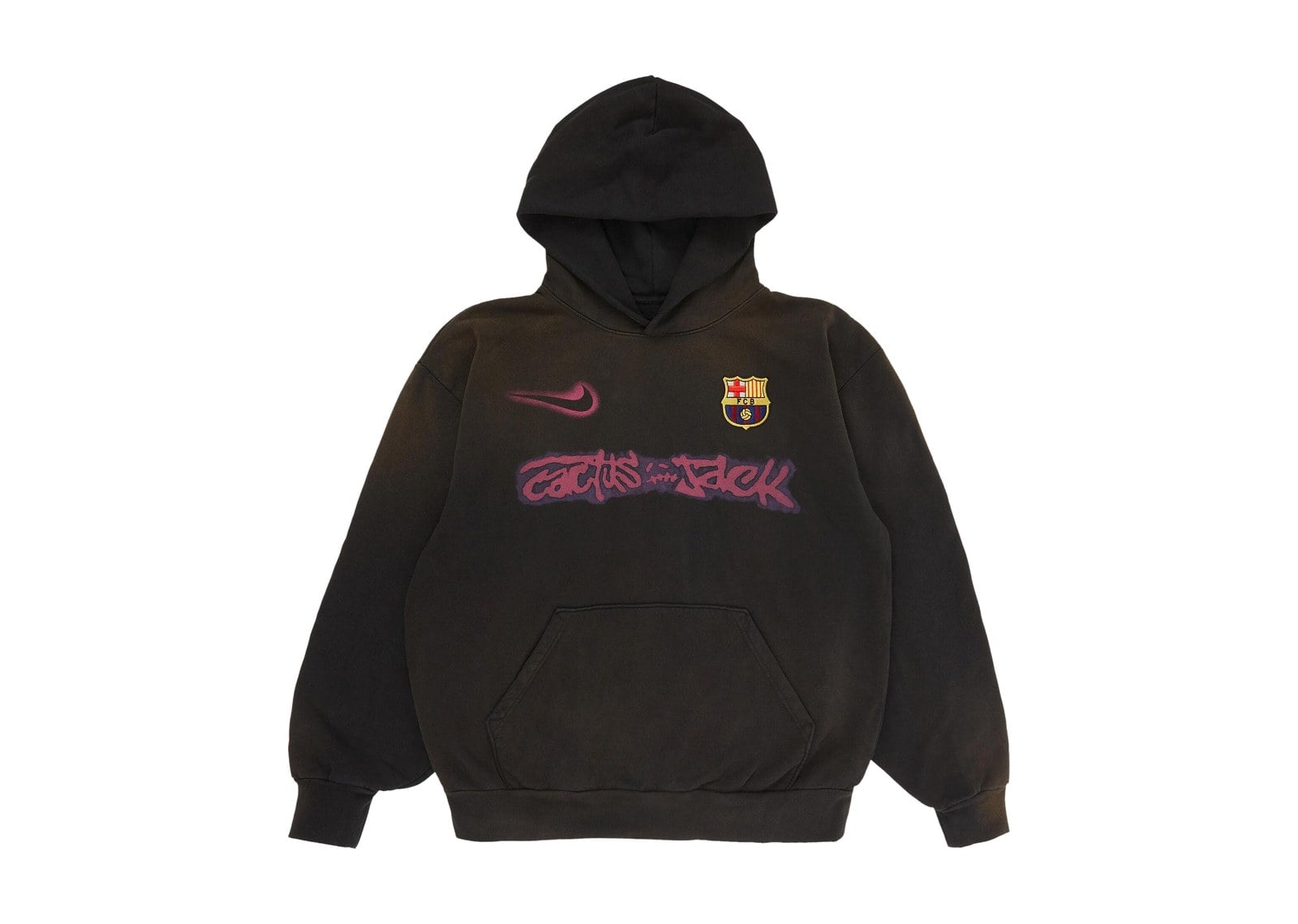 Nike FC Barcelona x Cactus Jack Spray Logo Hoodie Black