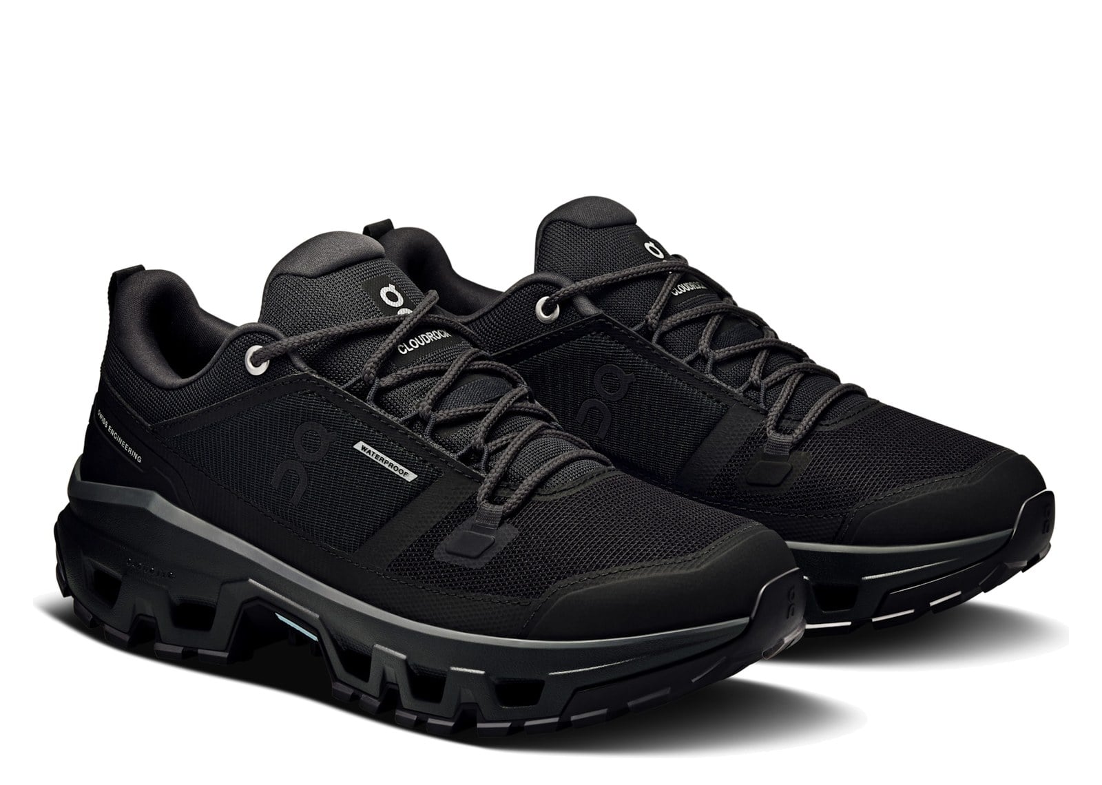 On Running Cloudrock Low Waterproof All Black (W) - görsel 3