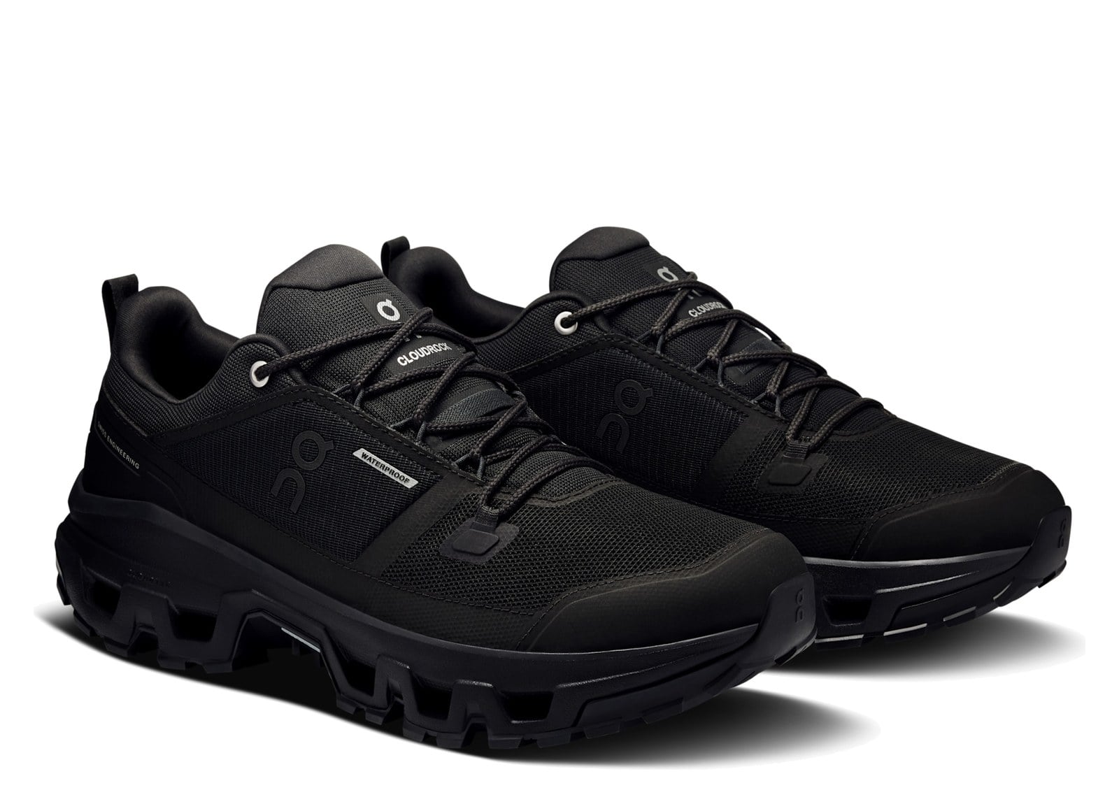 On Running Cloudrock Low Waterproof All Black - görsel 3