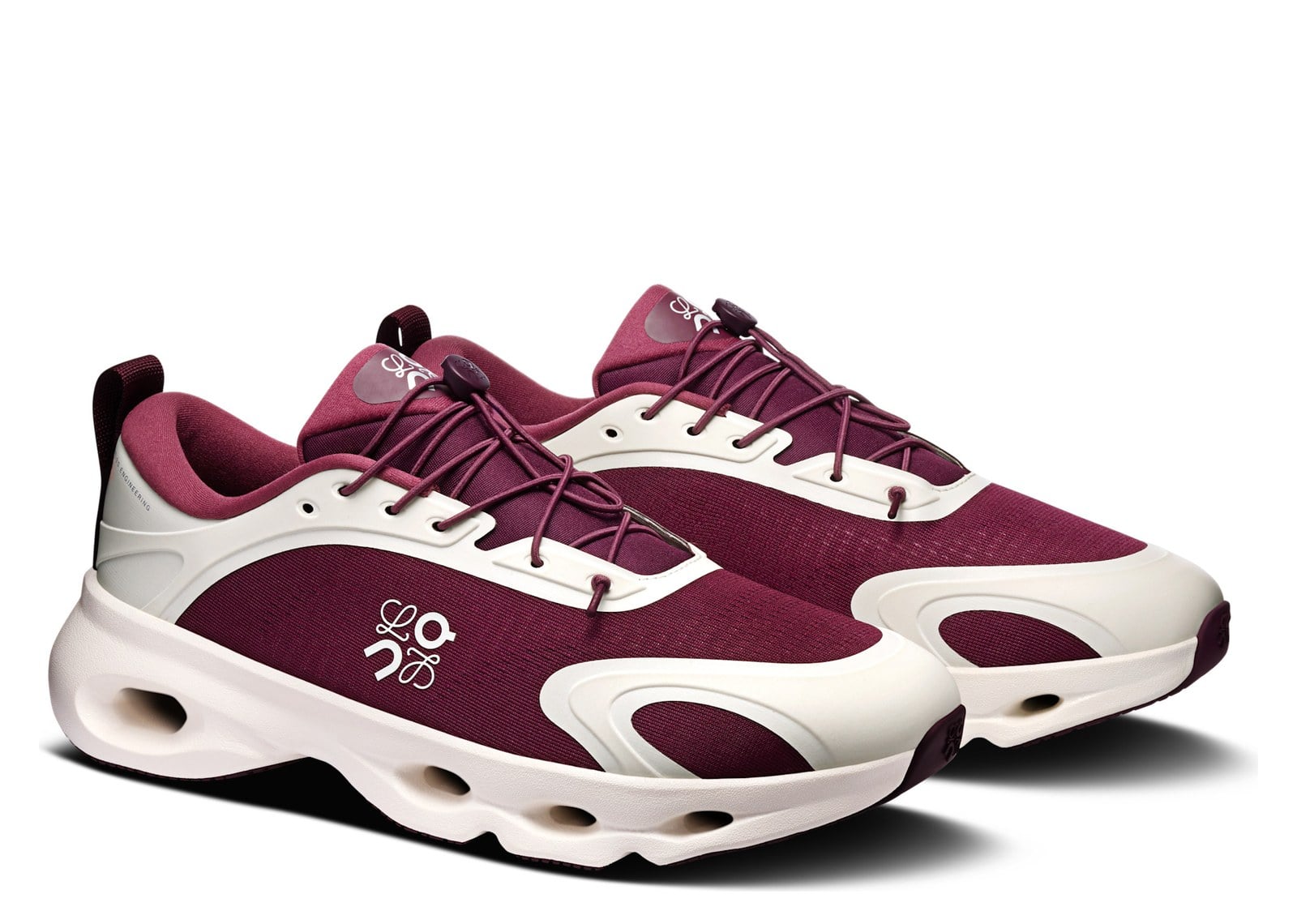 On Running Cloudsolo LOEWE Burgundy Eggshell - görsel 3